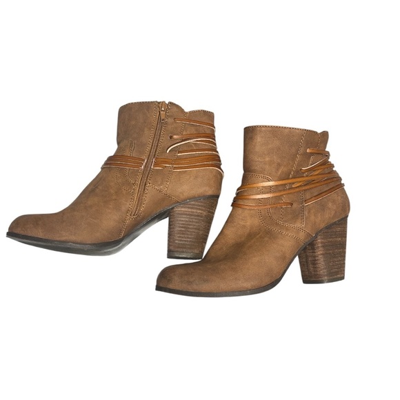 Madden Girl Womens Denice Closed Toe Ankle Fashion Boots Size 9W Zipper Booties - Picture 10 of 14